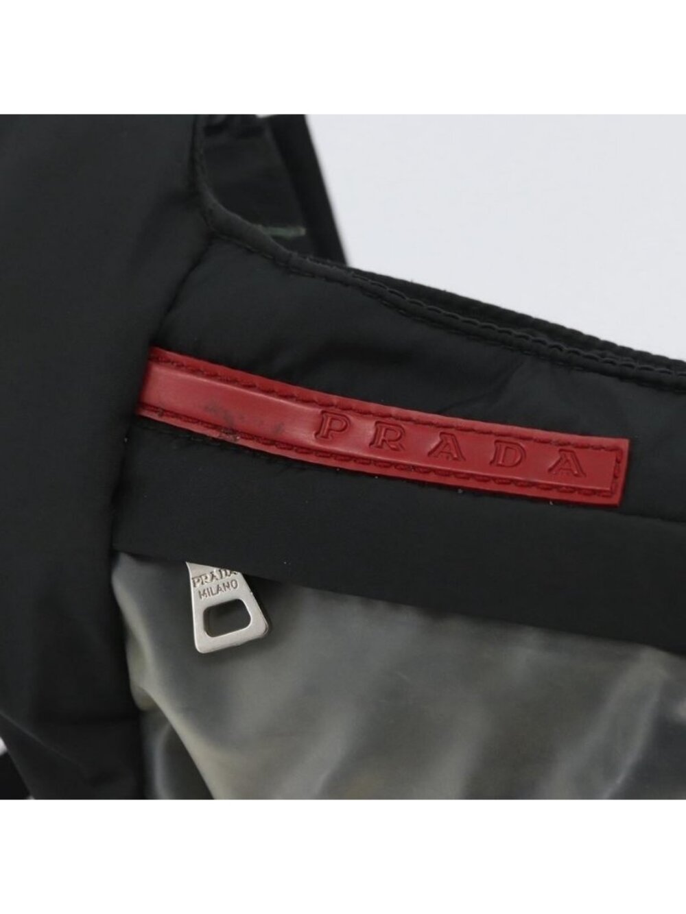 Authentic PRADA Sports Shoulder Bag Nylon Black Silver - Picture 2 of 16